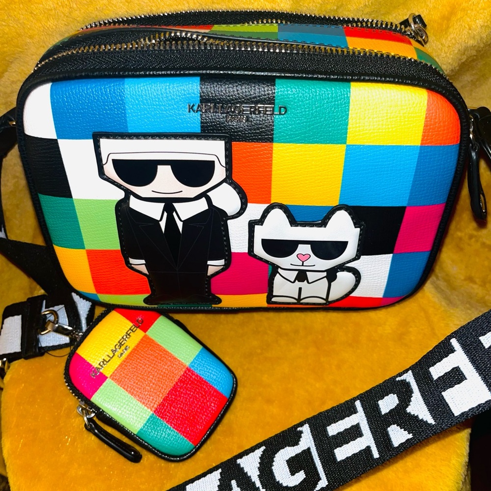 Karl Lagerfeld Colorful Graphic Crossbody Set